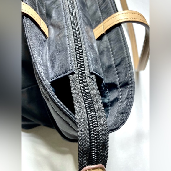 Ann Klein Womens Black Vinyl large Tote Shoulder Bag - Picture 8 of 14